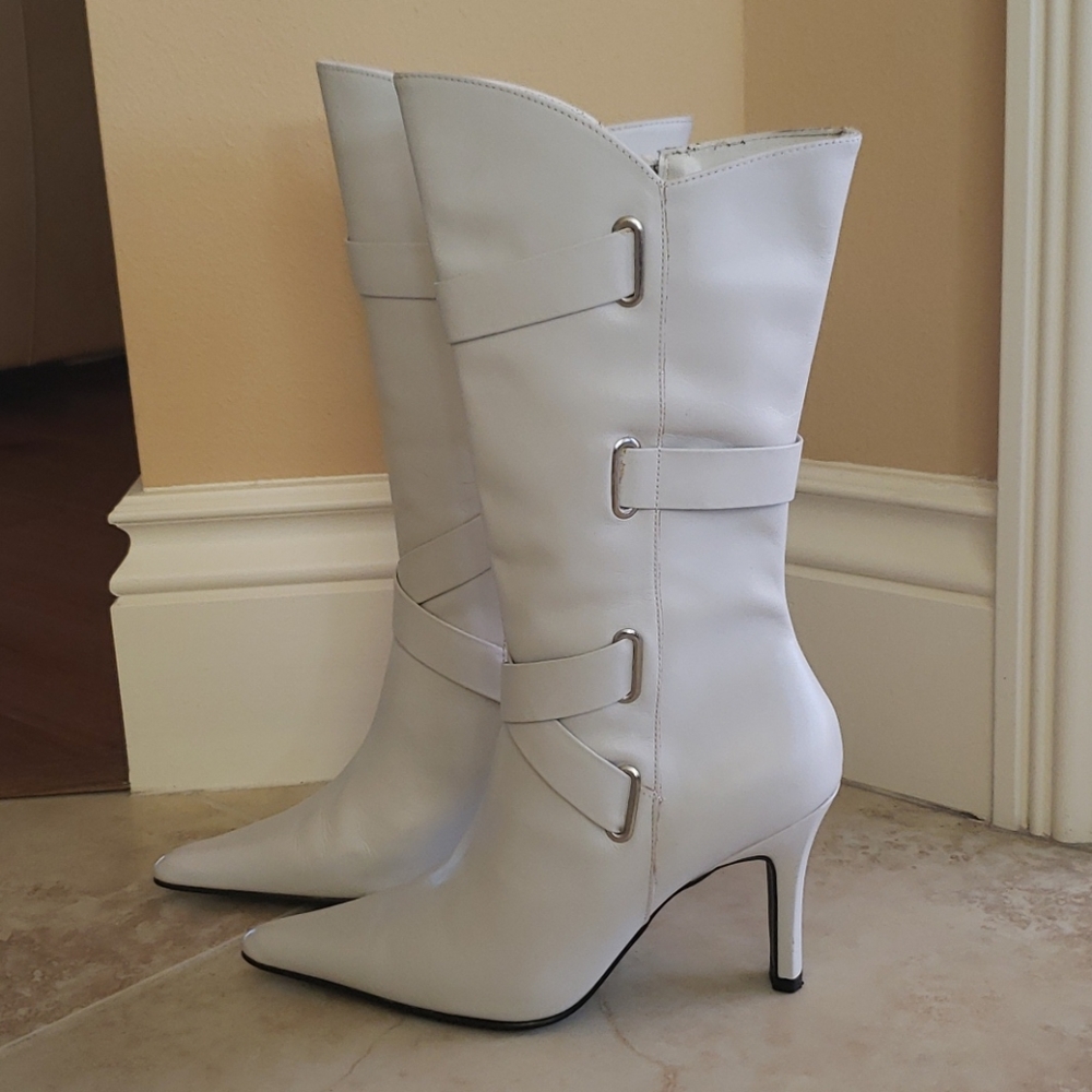 Winter White Genuine Leather Boots